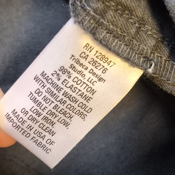 Nili Lotan Shon Horseshoe Pants Barrel Leg Twill Black EUC $390 Womens Sz 00 - Picture 12 of 13